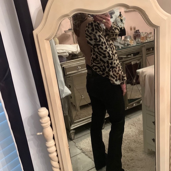 Leopard Drape Front Cardigan - Picture 8 of 12